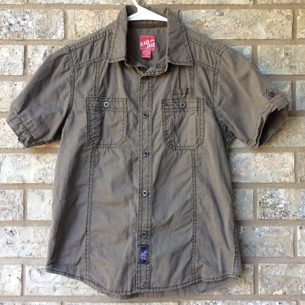 Boy Black Jack Green SS Size 10/12